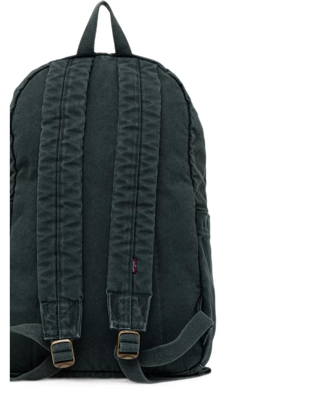 Levi's Blue Logo-Patch Canvas Backpack