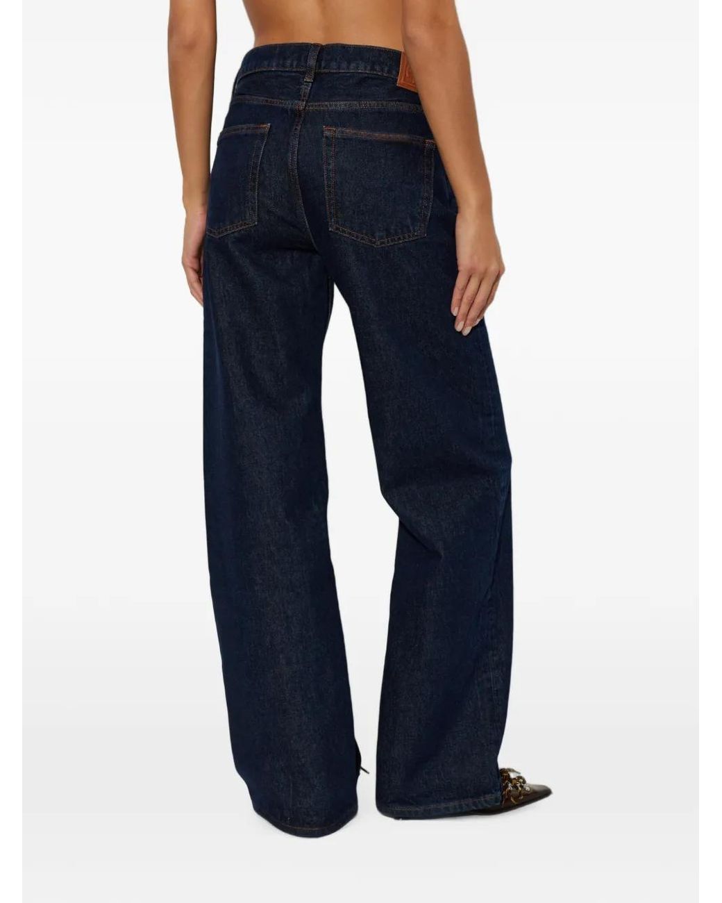 Anine Bing Blue Hugh Cotton Jeans