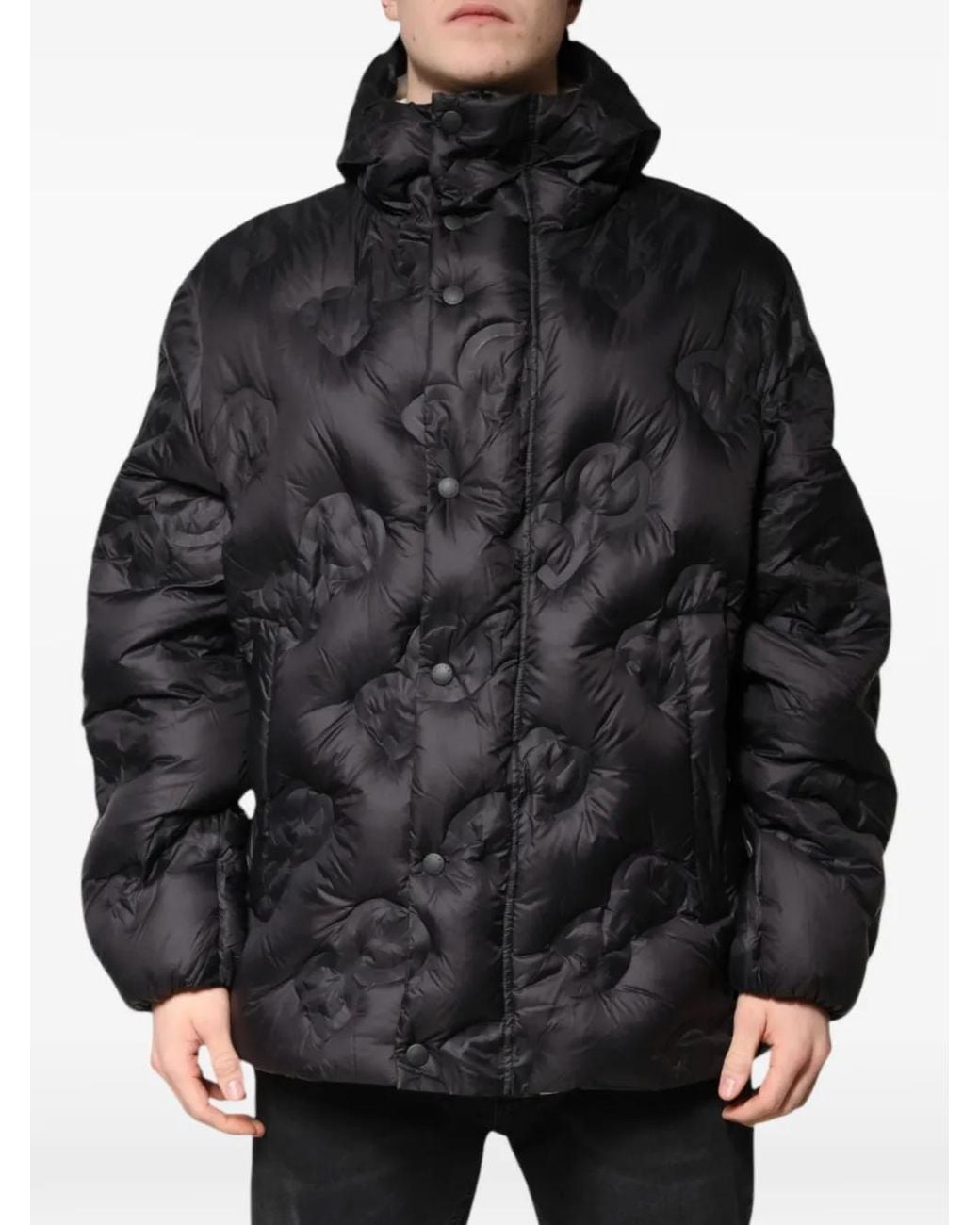 Dolce & Gabbana Black Quilted Logo-Embossed Jacket for men