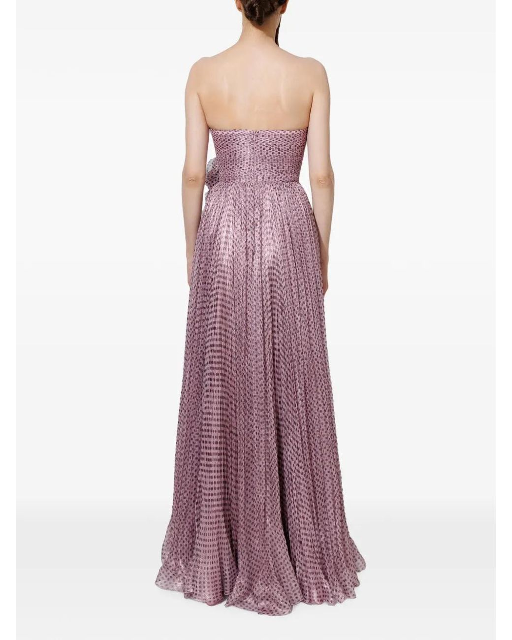 IRIS SERBAN Purple Lavinia Dots Maxi Dress