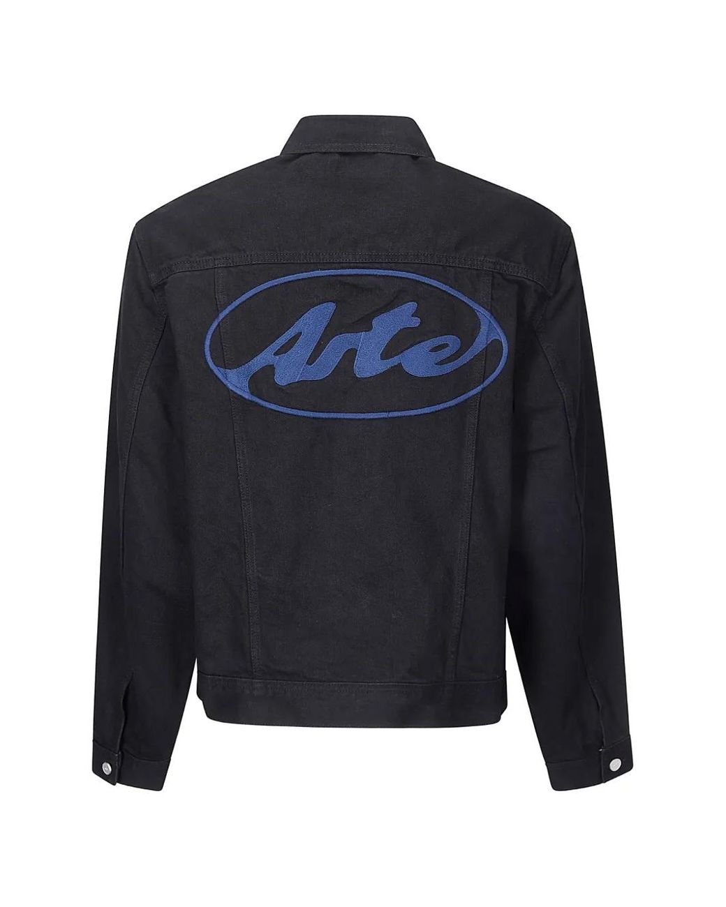 Arte' Blue Veste En Jean À Logo Imprimé for men