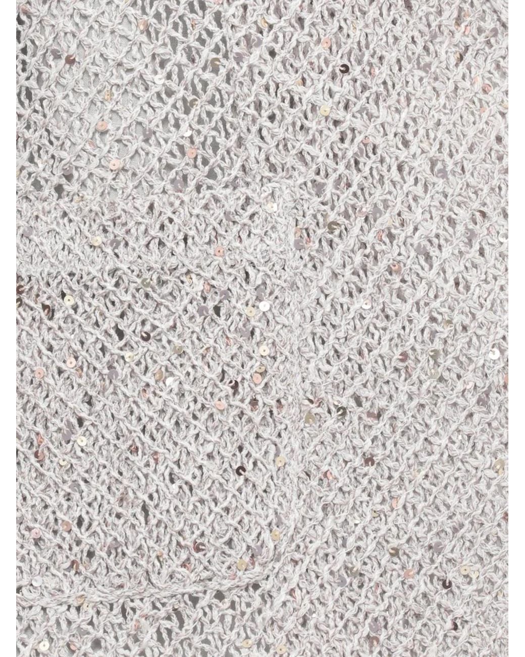 Panicale White Sequin-Embellished Sleeveless Jacket