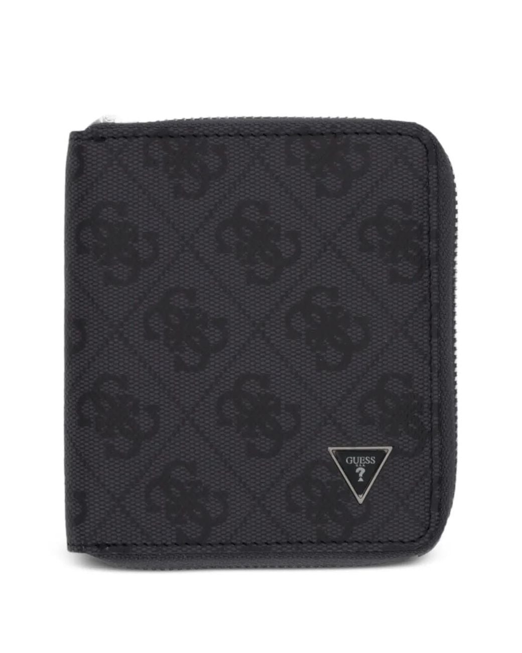 Guess Black Portefeuille Milano À Plaque Logo for men