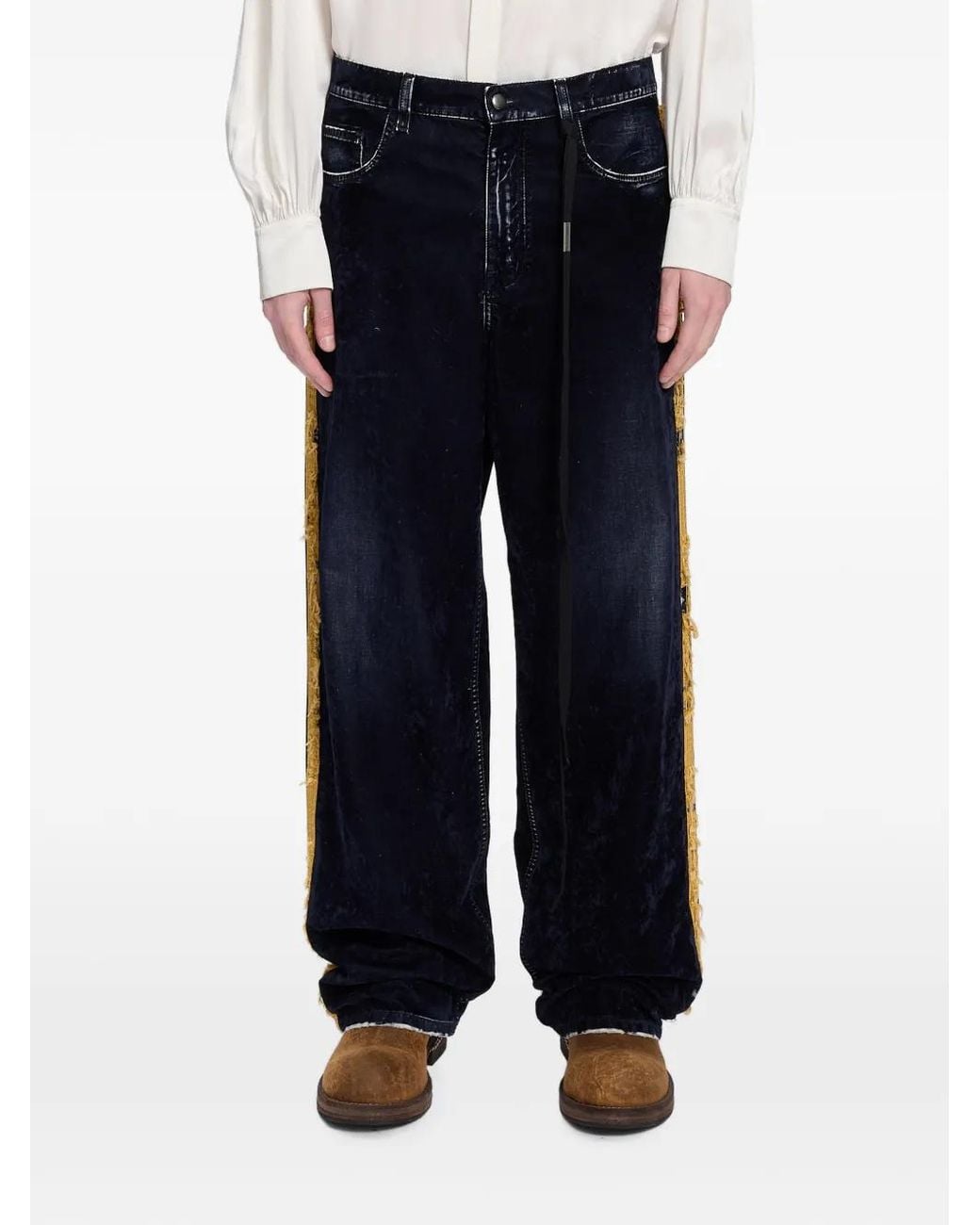 Ann Demeulemeester Blue Wide-Leg Jeans for men