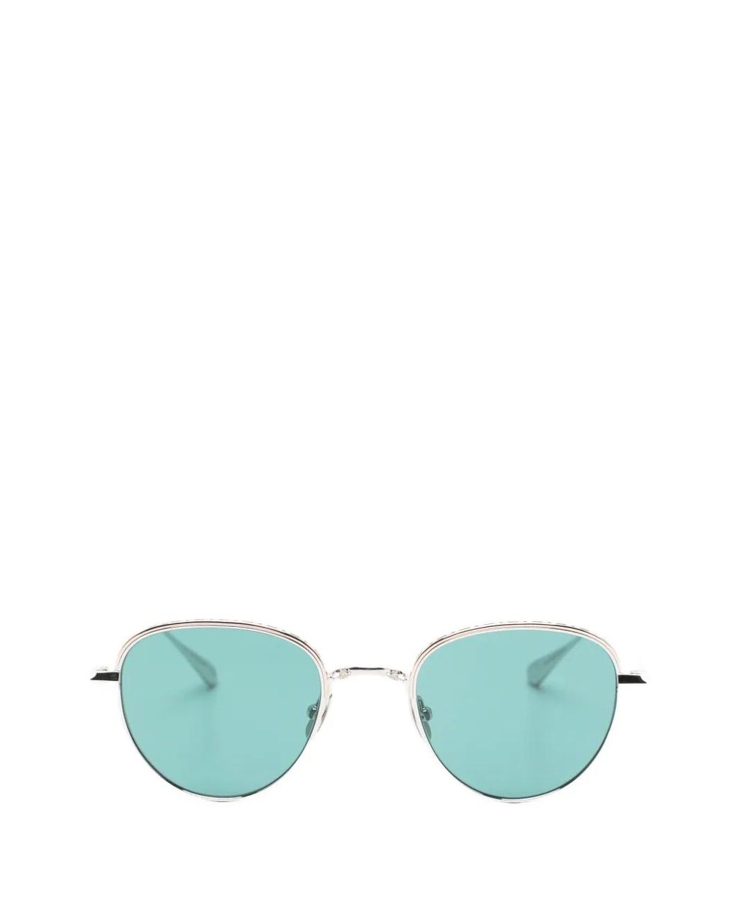 Garrett Leight Green Wells J Round-Frame Sunglasses