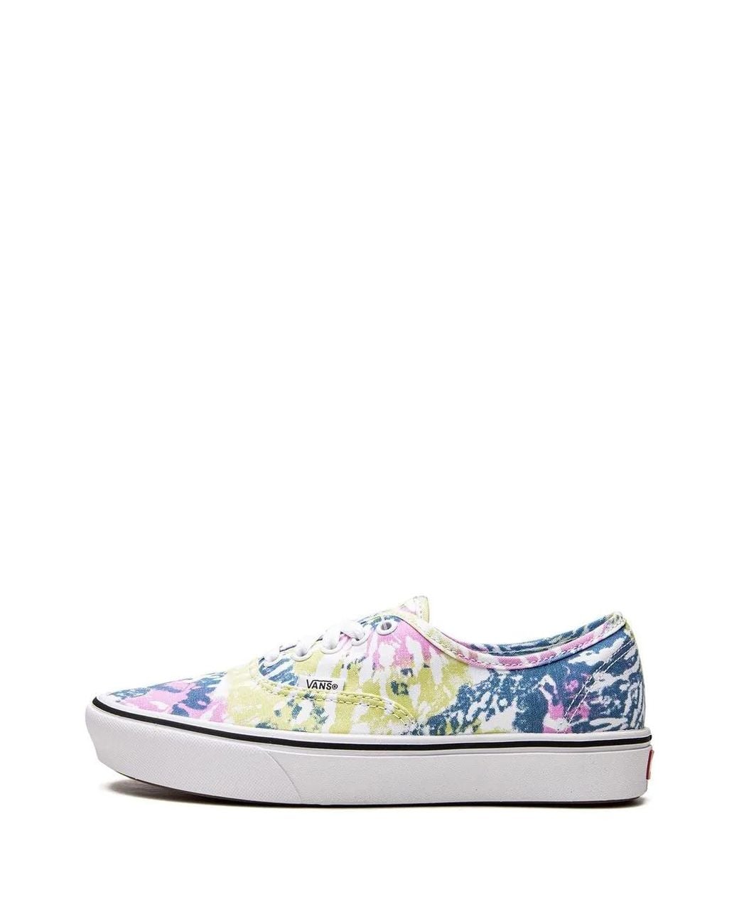 Vans White Comfycush Authentic "Tie-Dye" Sneakers