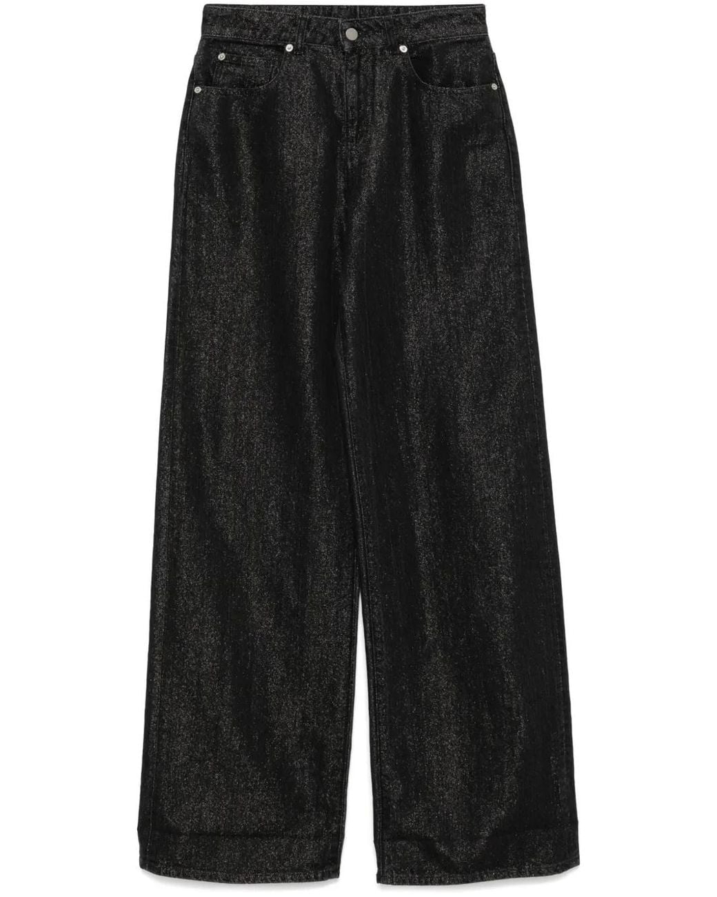 Emporio Armani Black Wide-Leg Jeans