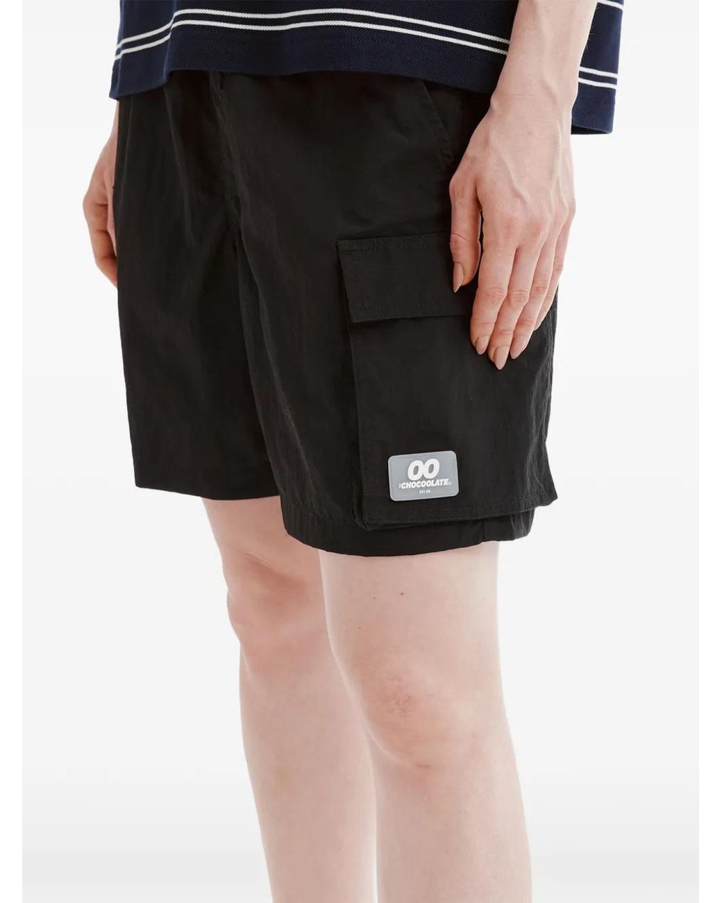Chocoolate Black Short À Poches Cargo