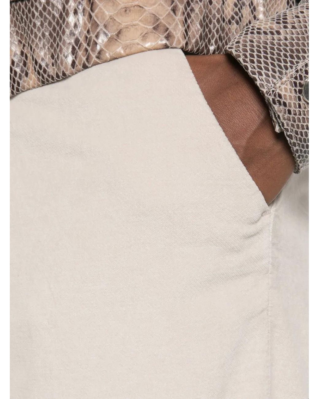 White Sand White Corduroy Wide-Leg Trousers