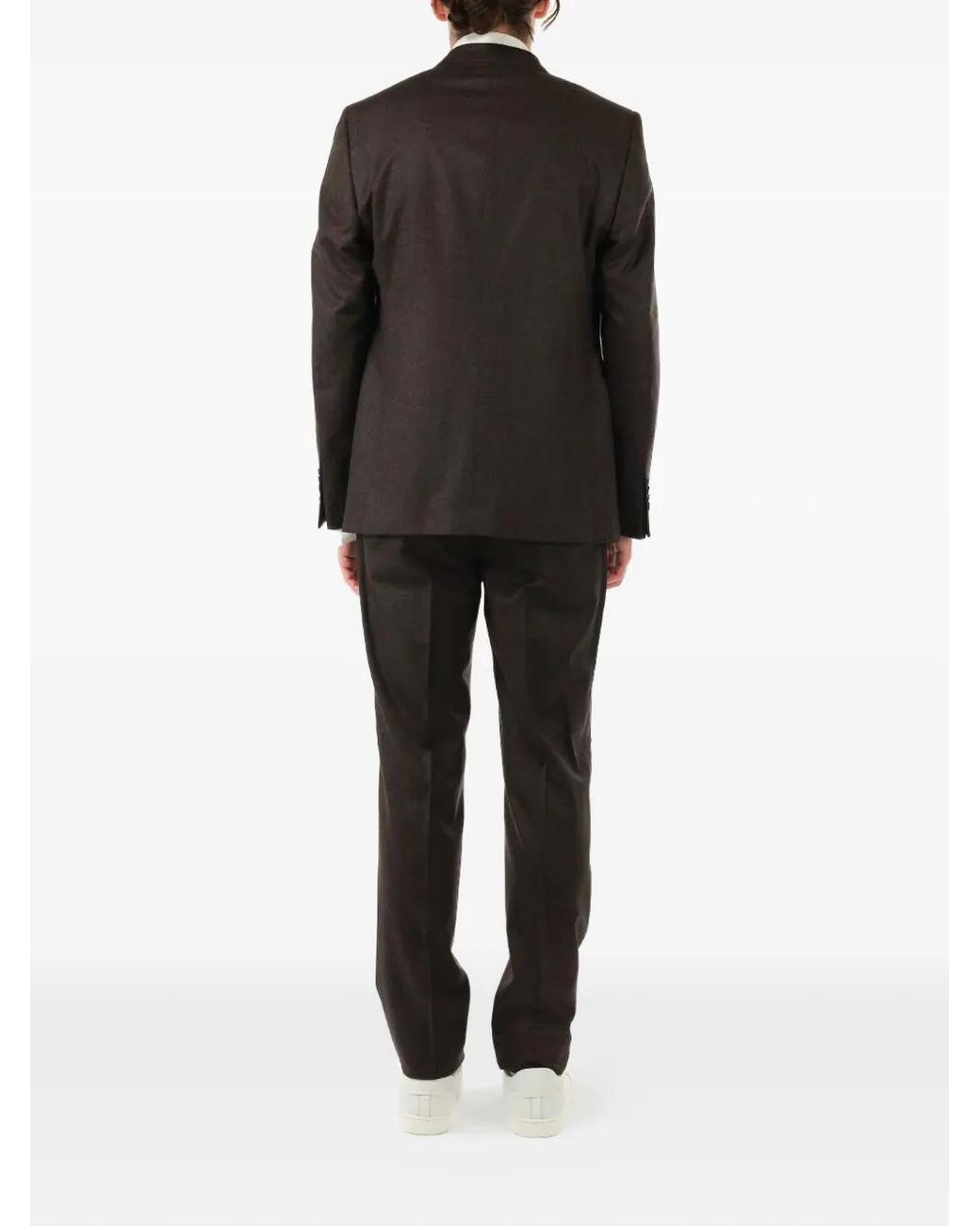 Al Duca D'aosta Black Single-Breasted Wool Suit for men