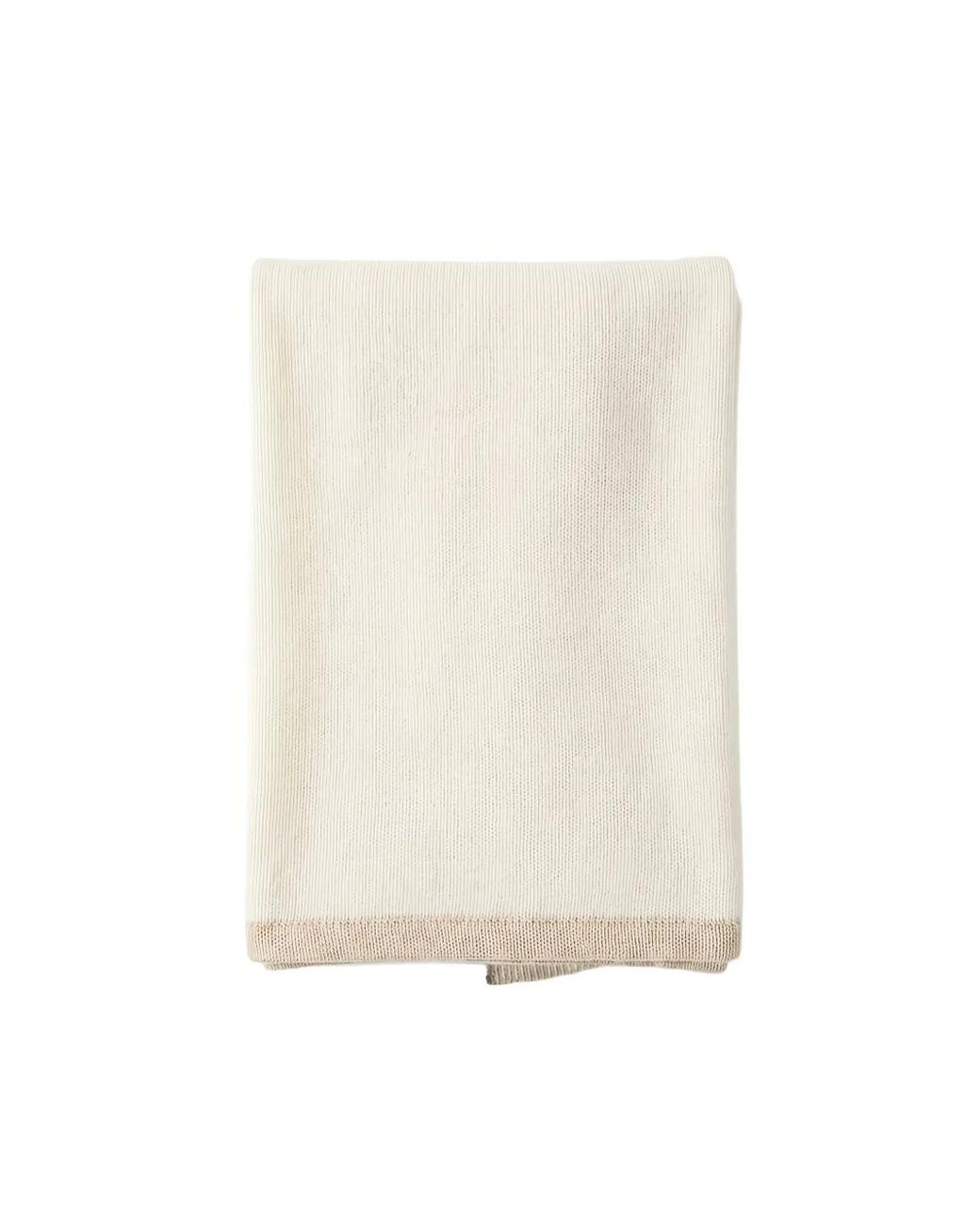 Fedeli White Two-Tone Knitted Scarf for men