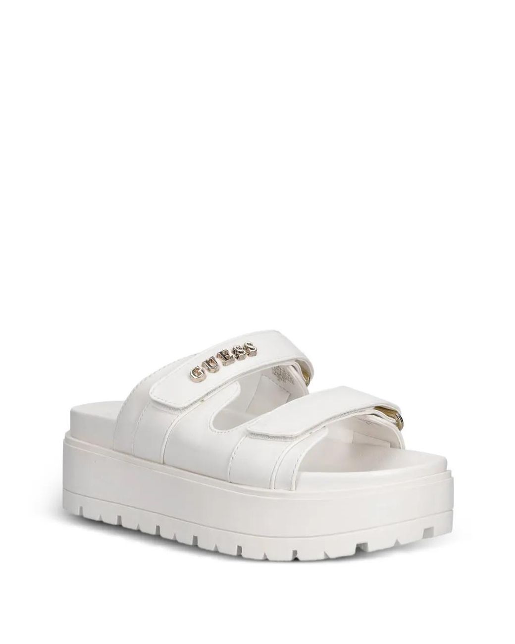 Guess White Faxon Logo Sandals