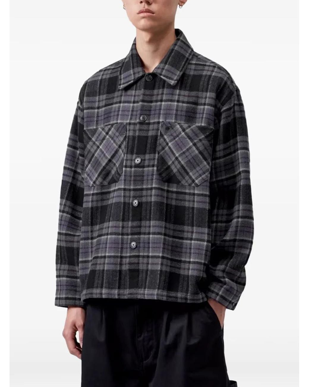 Carhartt Gray Parson Check-Pattern Shirt for men