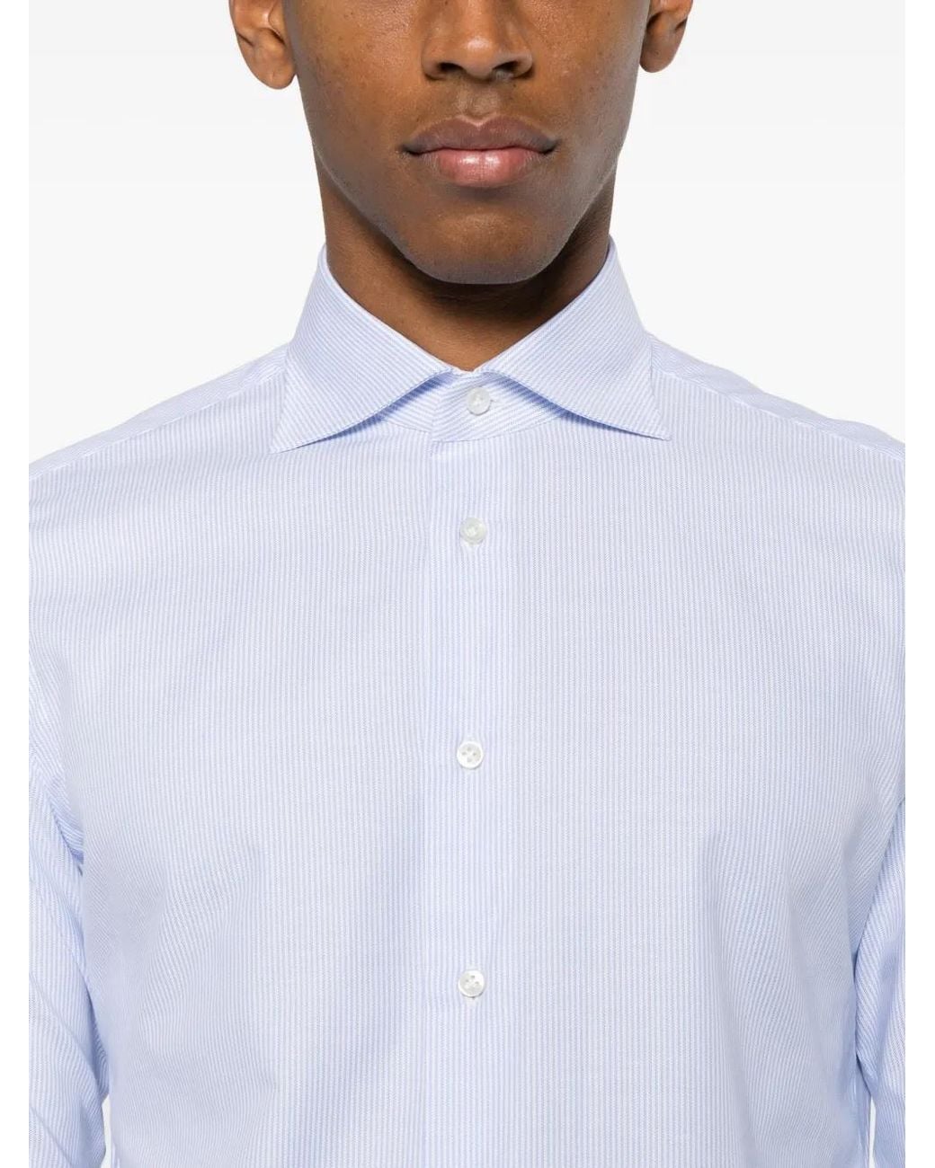 Camicia A Righe di Borriello in White da Uomo