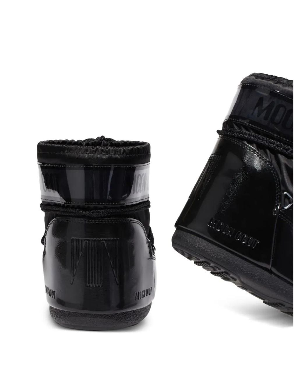 Moon Boot Black Icon Low Glance Satin Boots