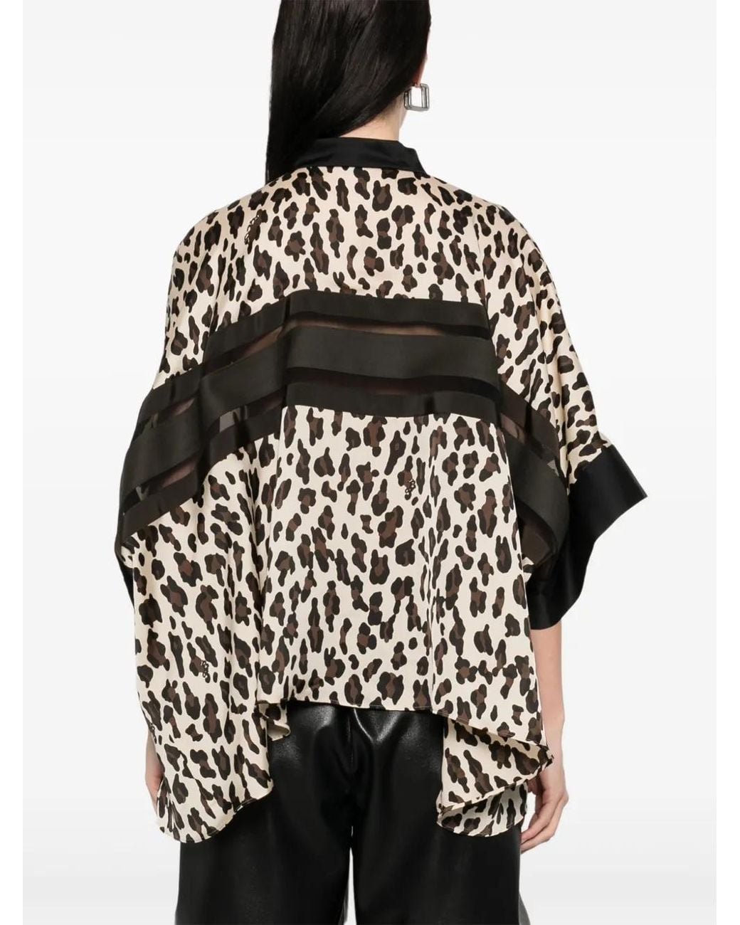 Sacai Black Printed Blouse
