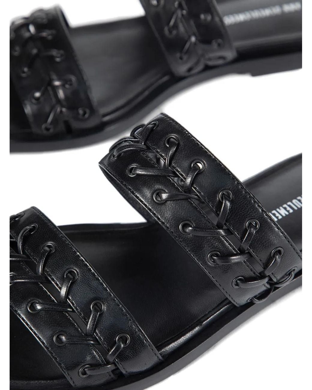 Ann Demeulemeester White Braided Nappa Leather Sandals