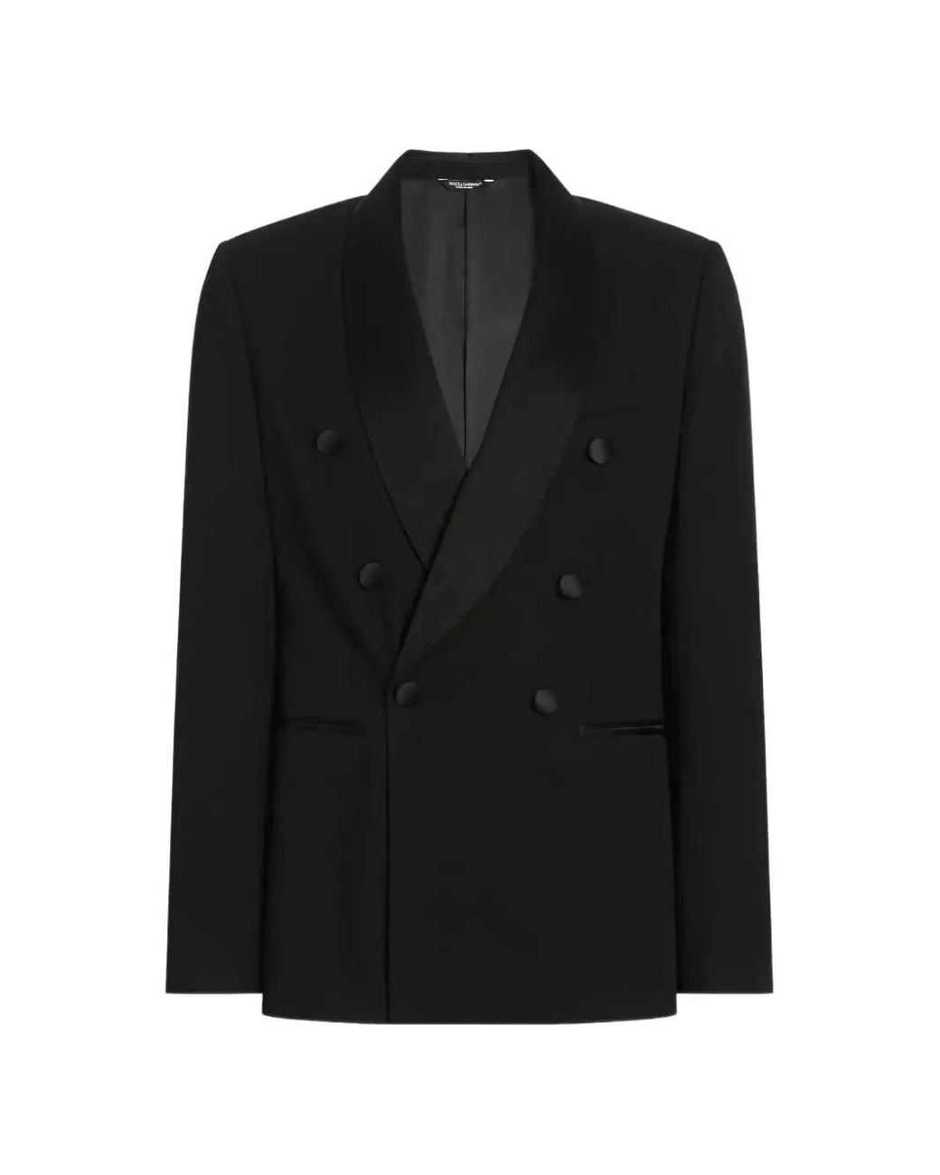 Dolce & Gabbana Black Double-Breasted Tuxedo Jacket for men
