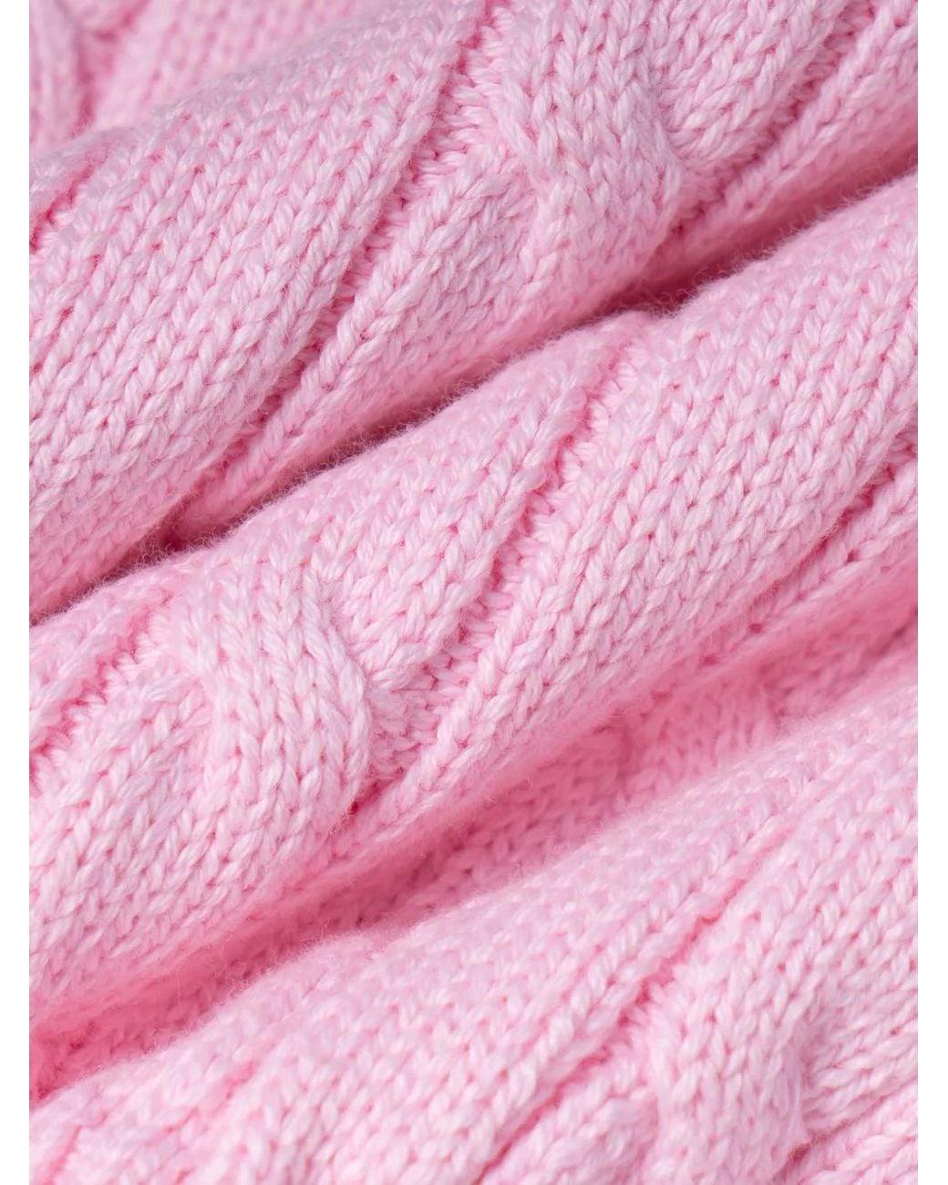 Polo Ralph Lauren Pink Cable-Knit Short-Sleeve Top