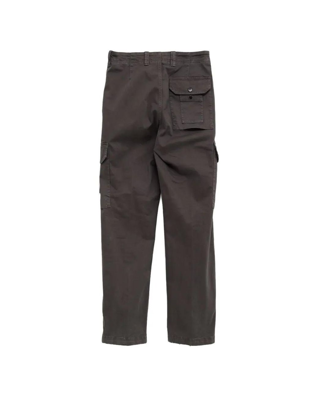 Stone Island Gray 3100011 Organic Cotton Stretch Broken Twill 'Old' Effect Trousers for men