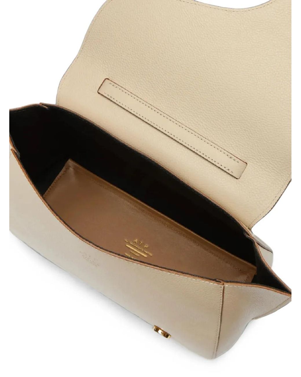 Atp Atelier White Arezzo Asymmetric Leather Shoulder Bag