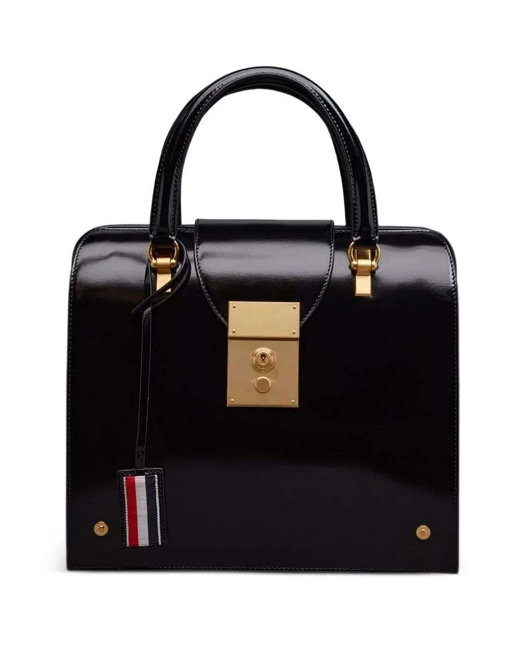 Thom Browne Black Calf Leather Mrs. Thom Junior Bag