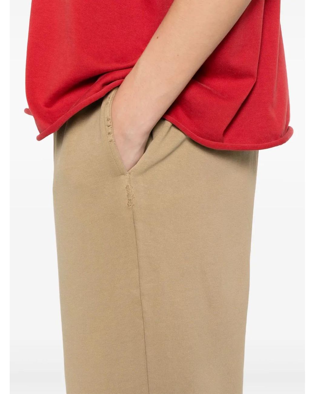 Mainless Natural Distressed Track Trousers