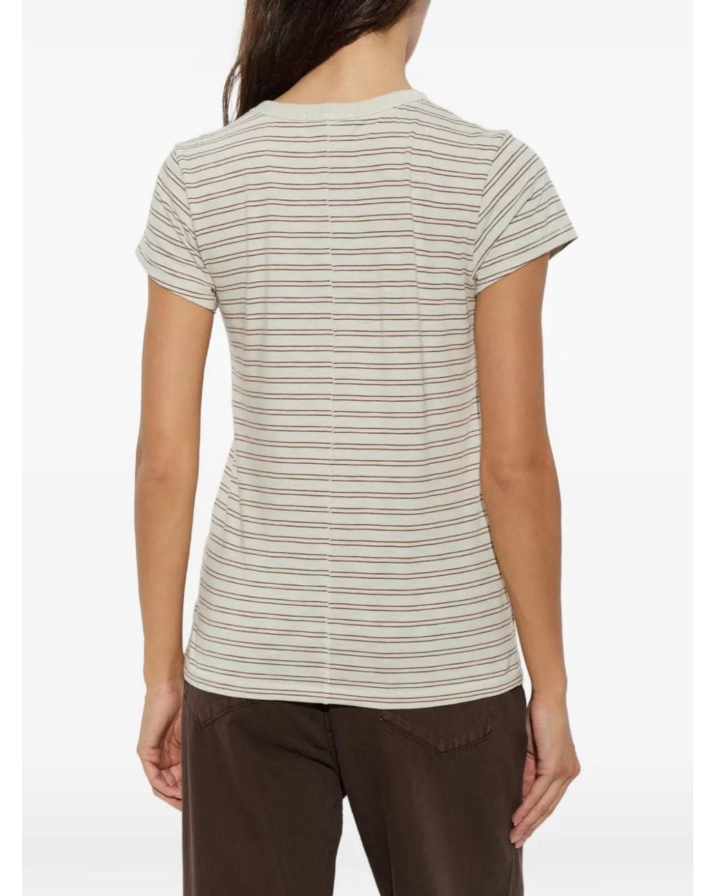 Rag & Bone Gestreept T-Shirt in het White