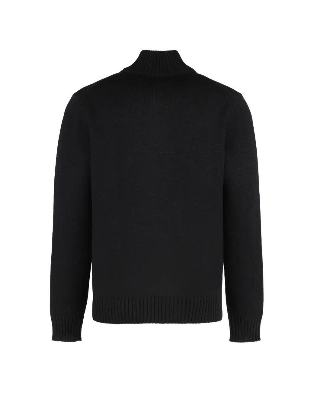 Slowear Black Button-Up Wool Cardigan for men