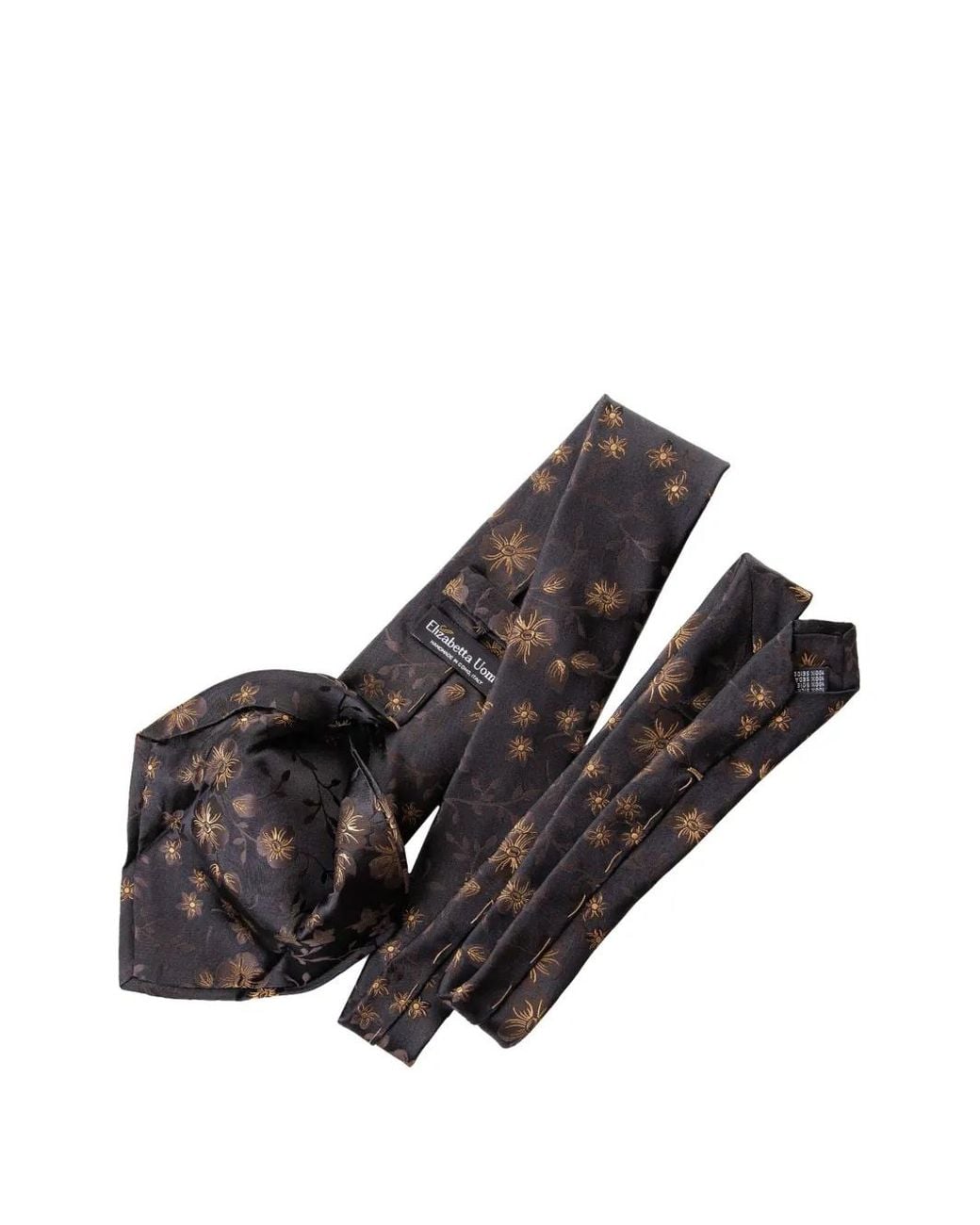 Elizabetta Brown Silvio Floral-Jacquard Tie for men