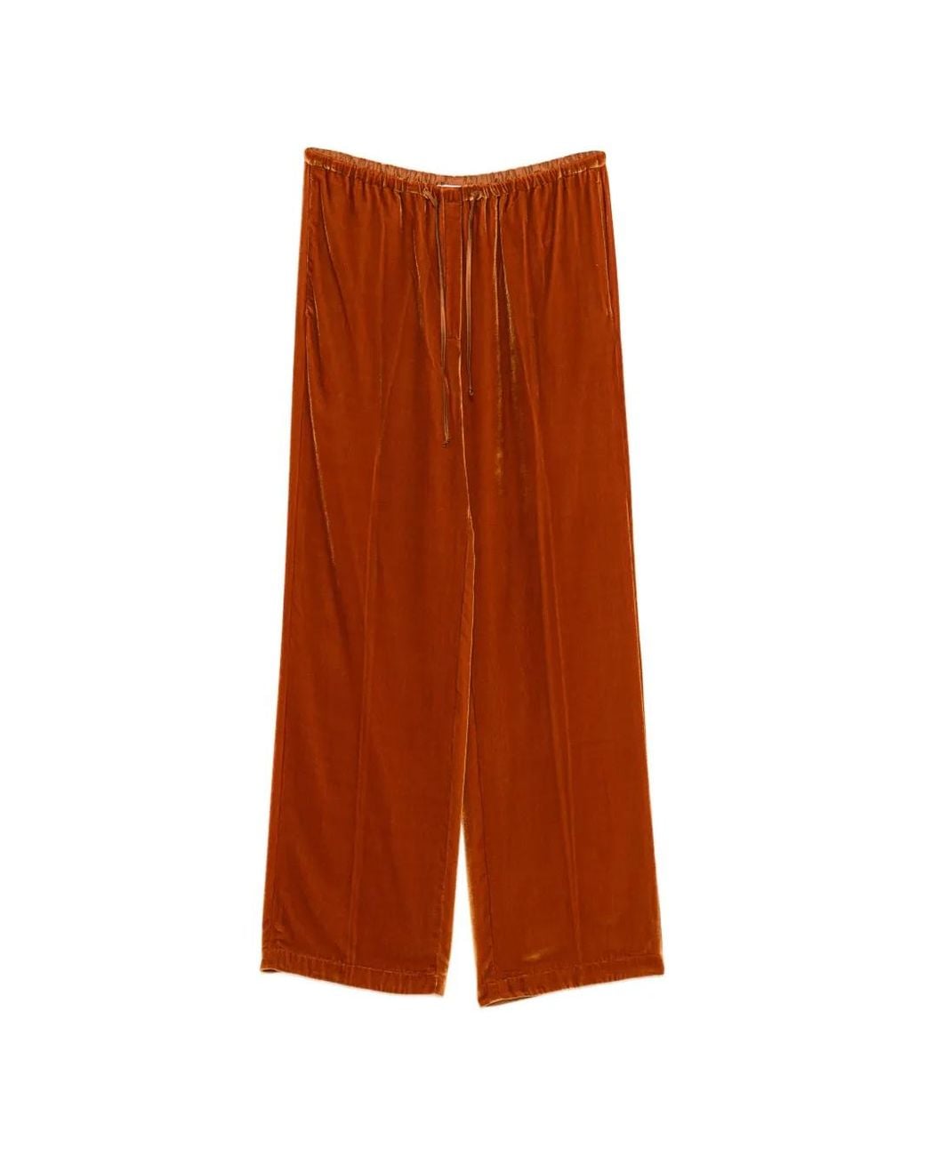 Forte_forte Brown Velvet Drawstring Trousers
