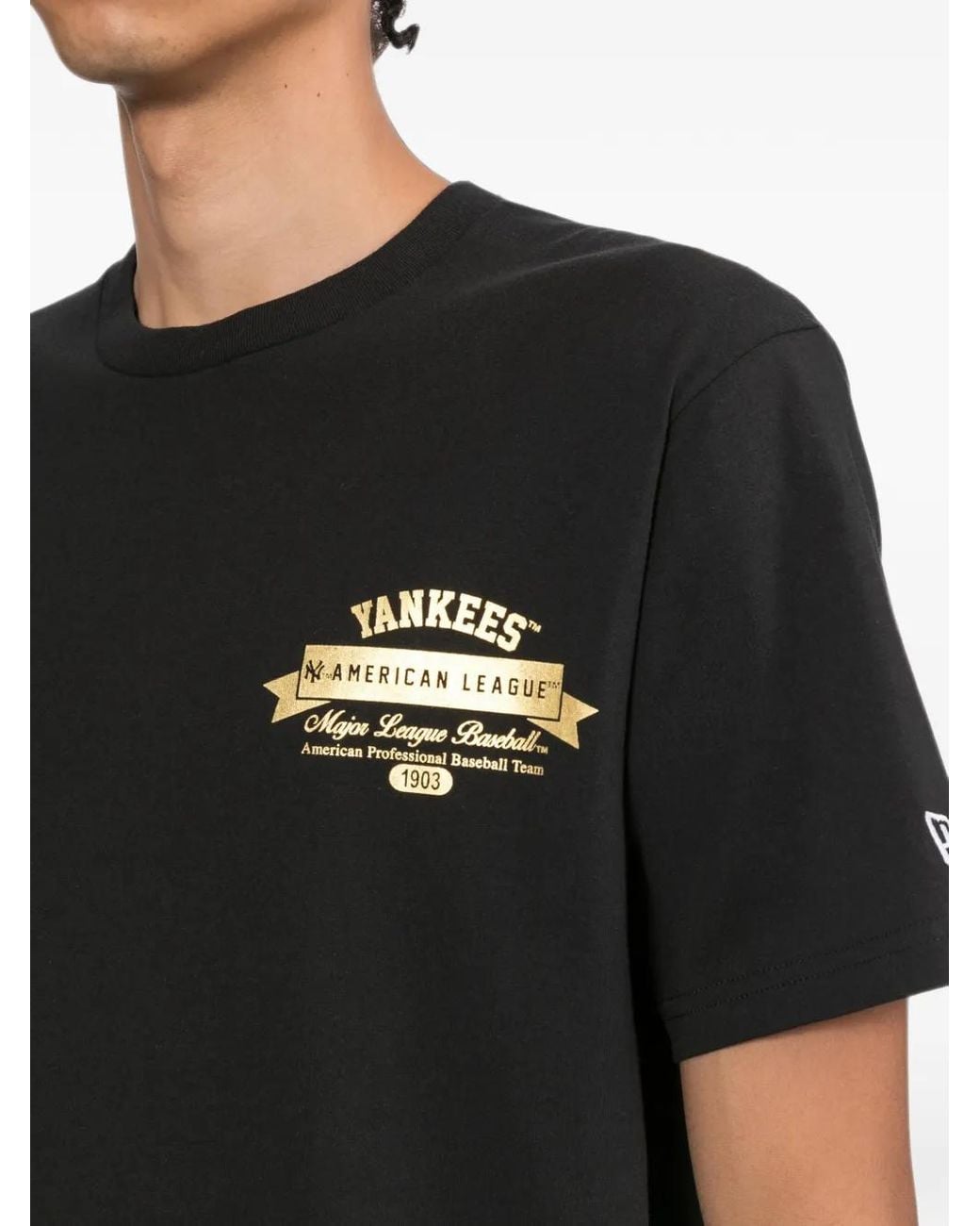 KTZ Black Yankees Logo-Print T-Shirt for men