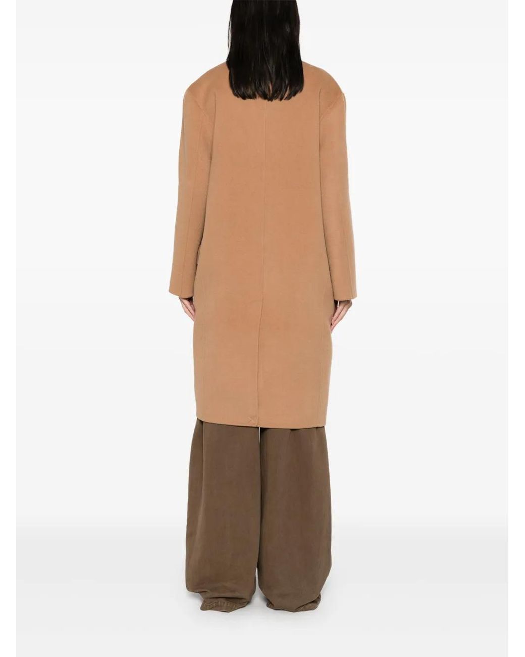 Semicouture Natural Wool Coat