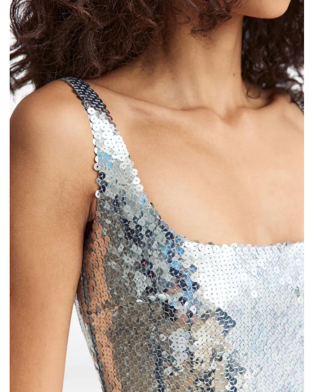 16Arlington White Electra Sequinned Gown