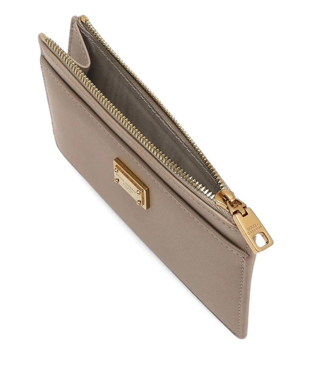 Dolce & Gabbana Gray Lederkartenhalter
