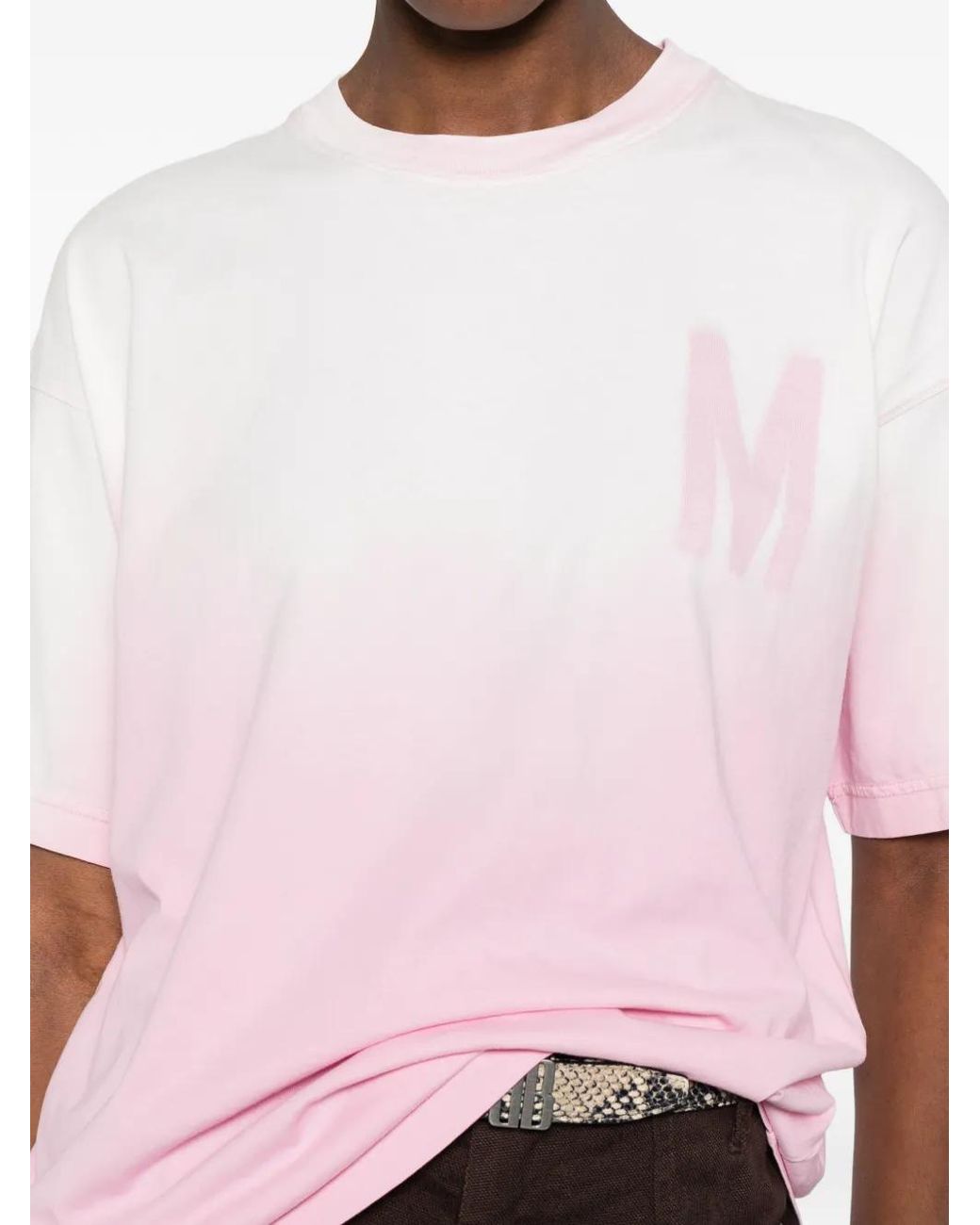 Moschino Pink Moschino Letter-Print T-Shirt