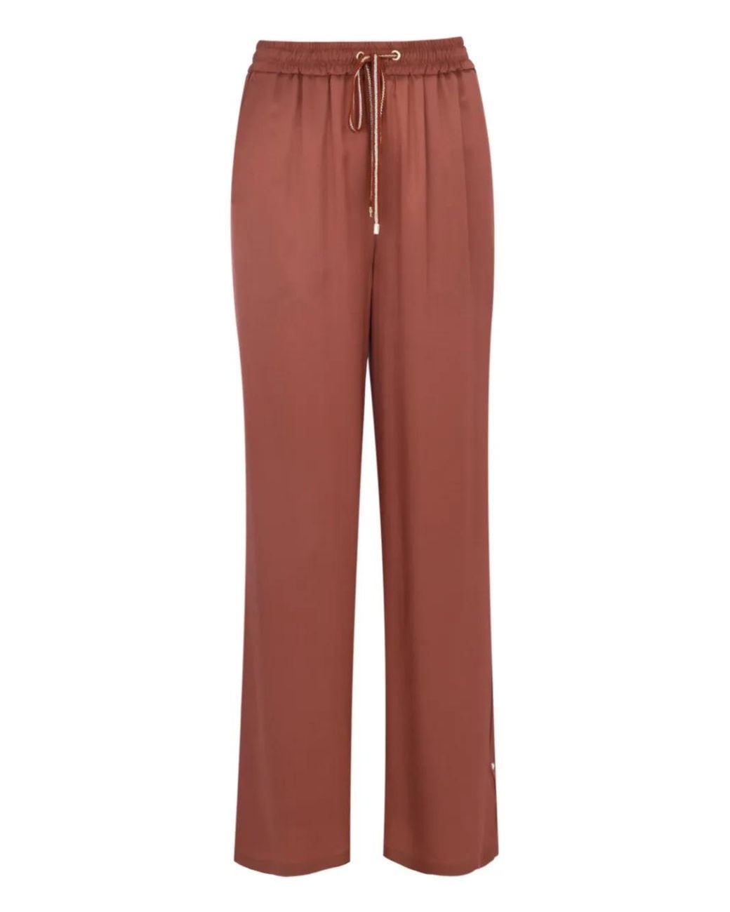 Lorena Antoniazzi Red Drawstring-Waist Trousers