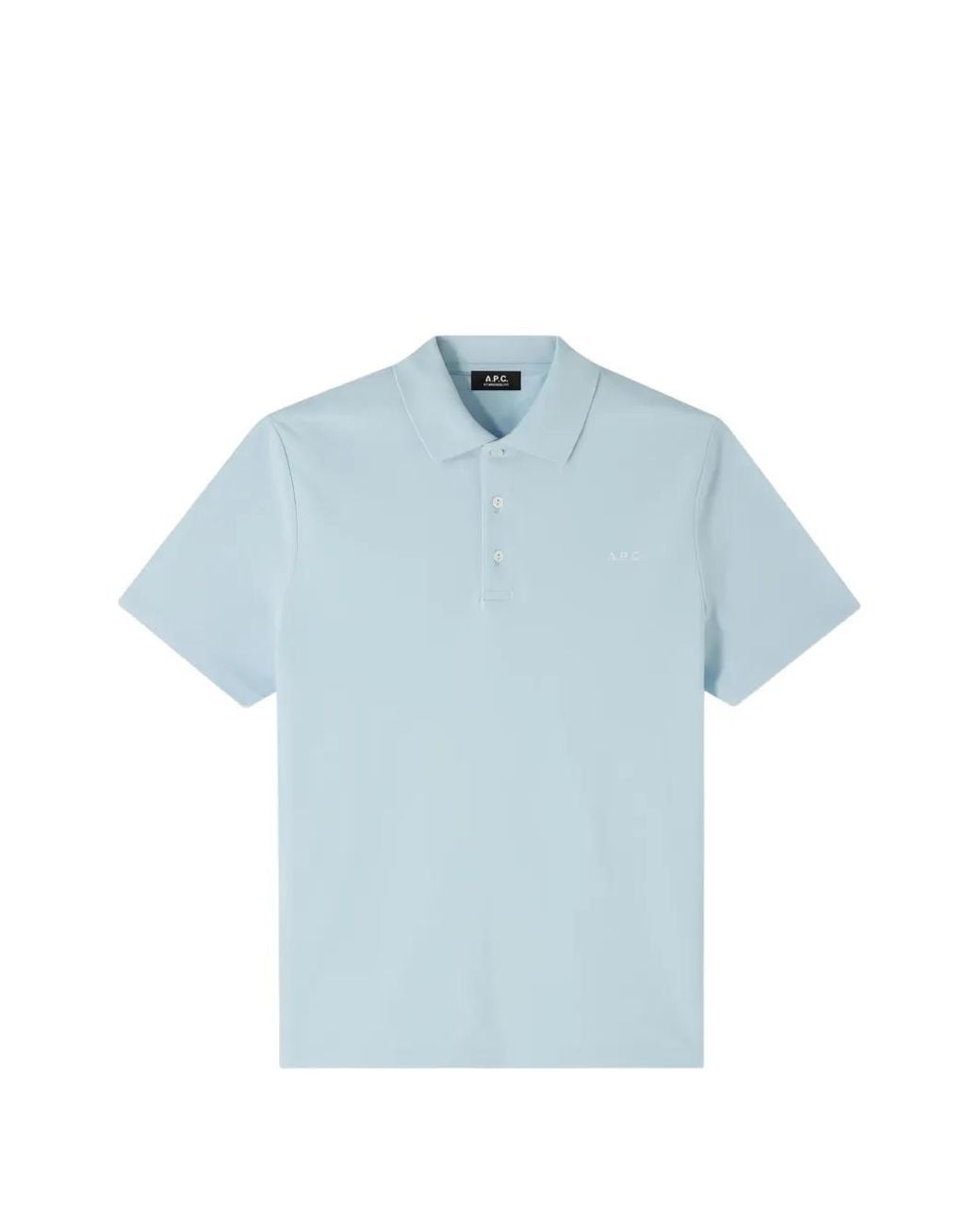 A.P.C. Blue Cotton Polo Shirt for men