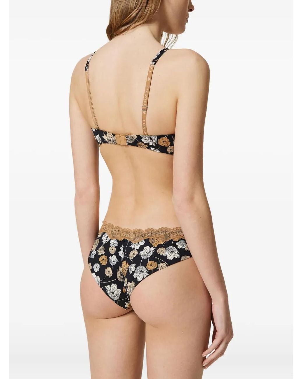 Twinset Natural Floral-Lace Briefs