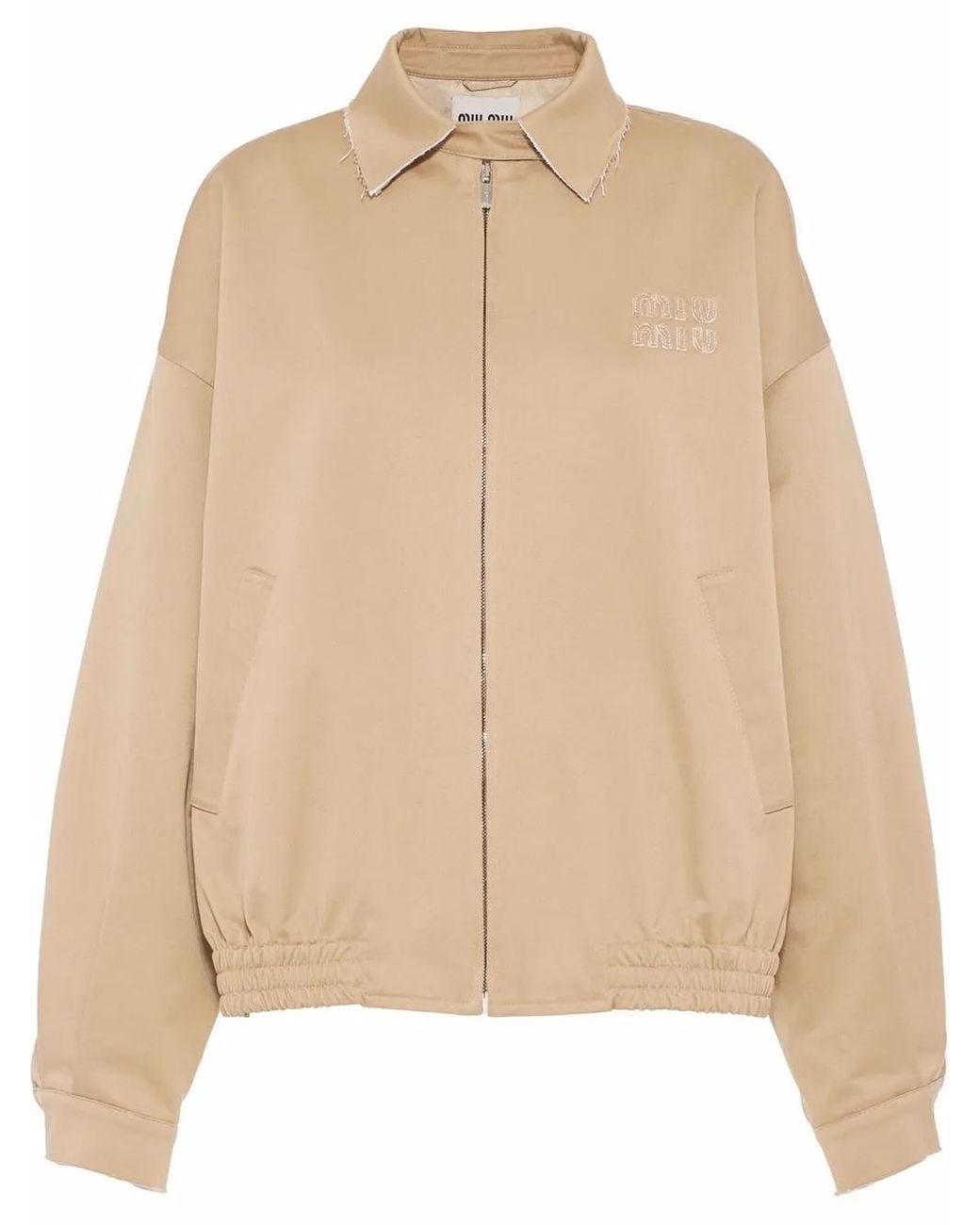 Miu Miu Natural Oversized Chino Blouson Jacket