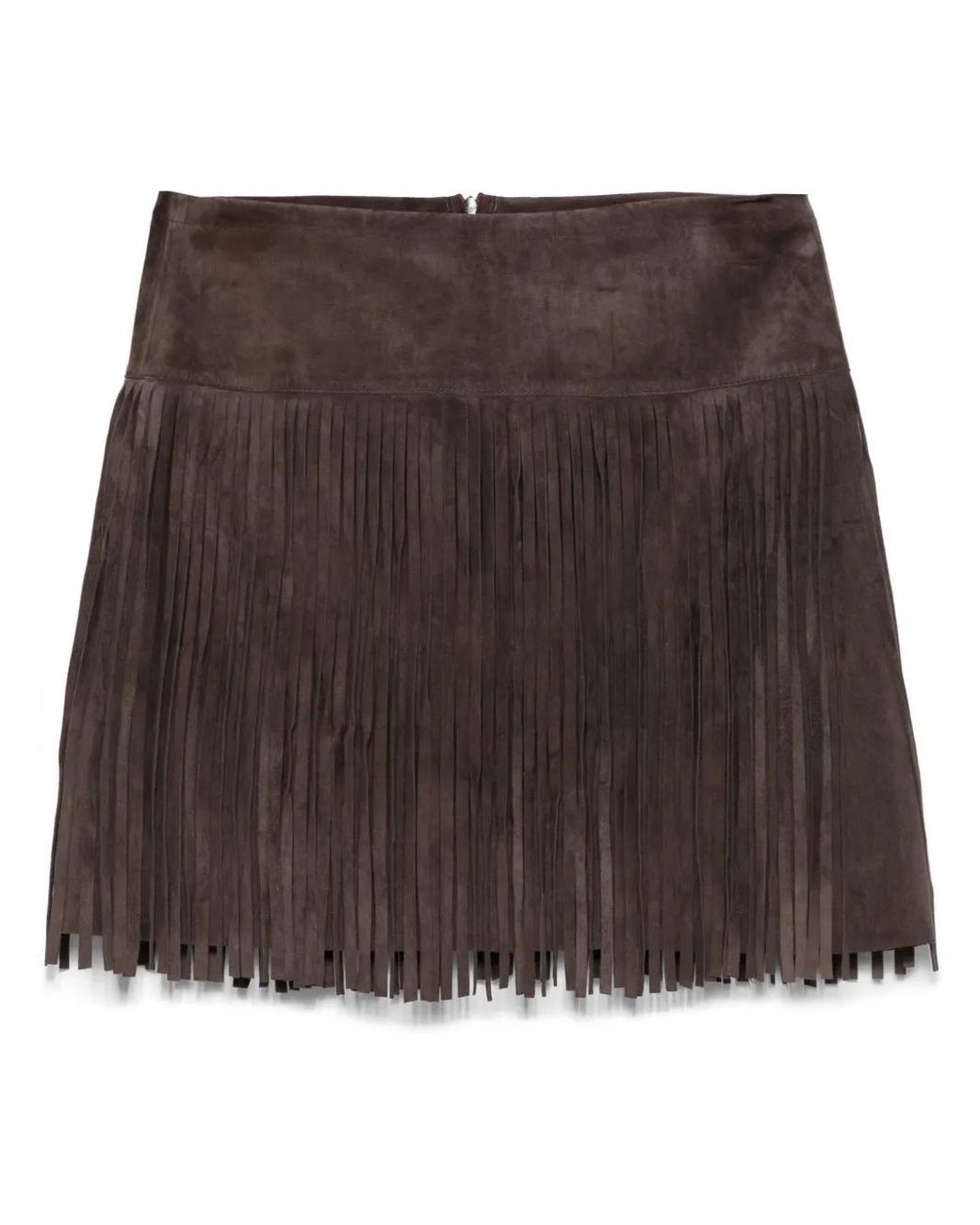 Simonetta Ravizza Suede Mini Skirt in Brown | Lyst