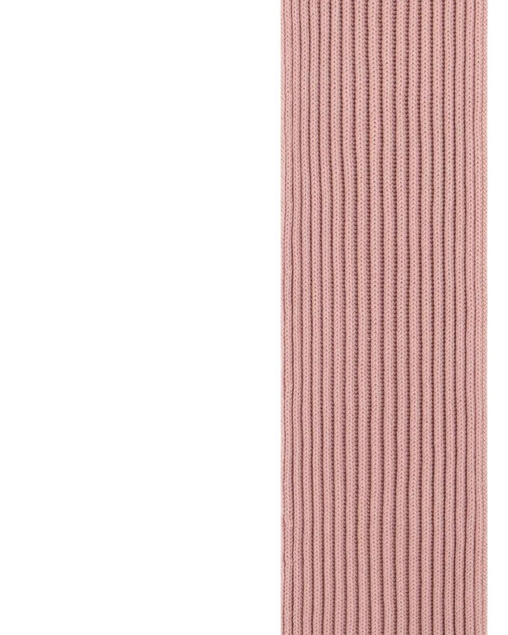 Fedeli Pink Ribbed Cashmere Scarf for men
