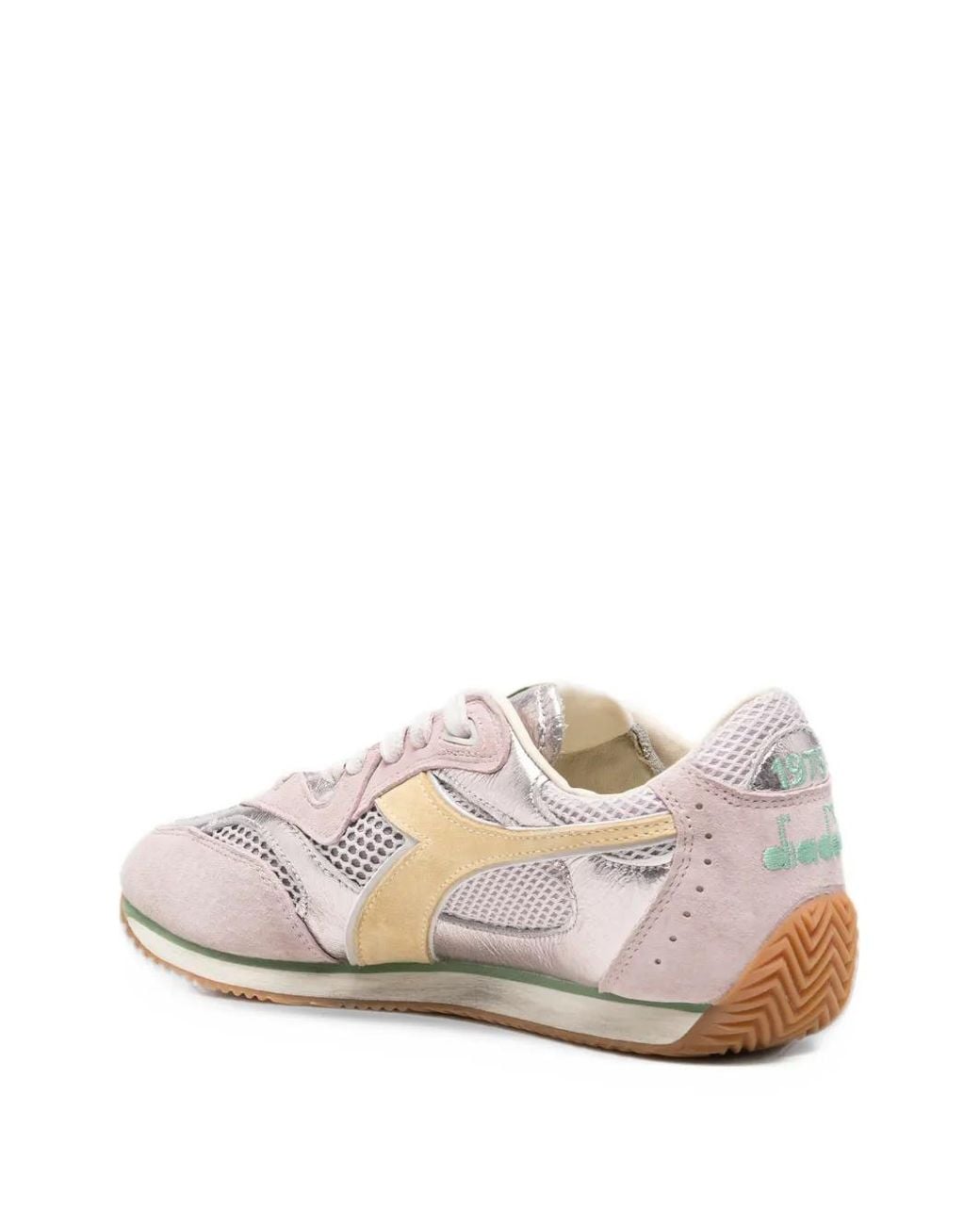 Diadora Equipe Revenge Panelled Leather Sneakers in Pink for Men | Lyst