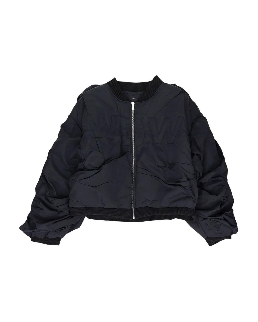 Who Decides War Blue Veste Bomber À Design Drapé for men