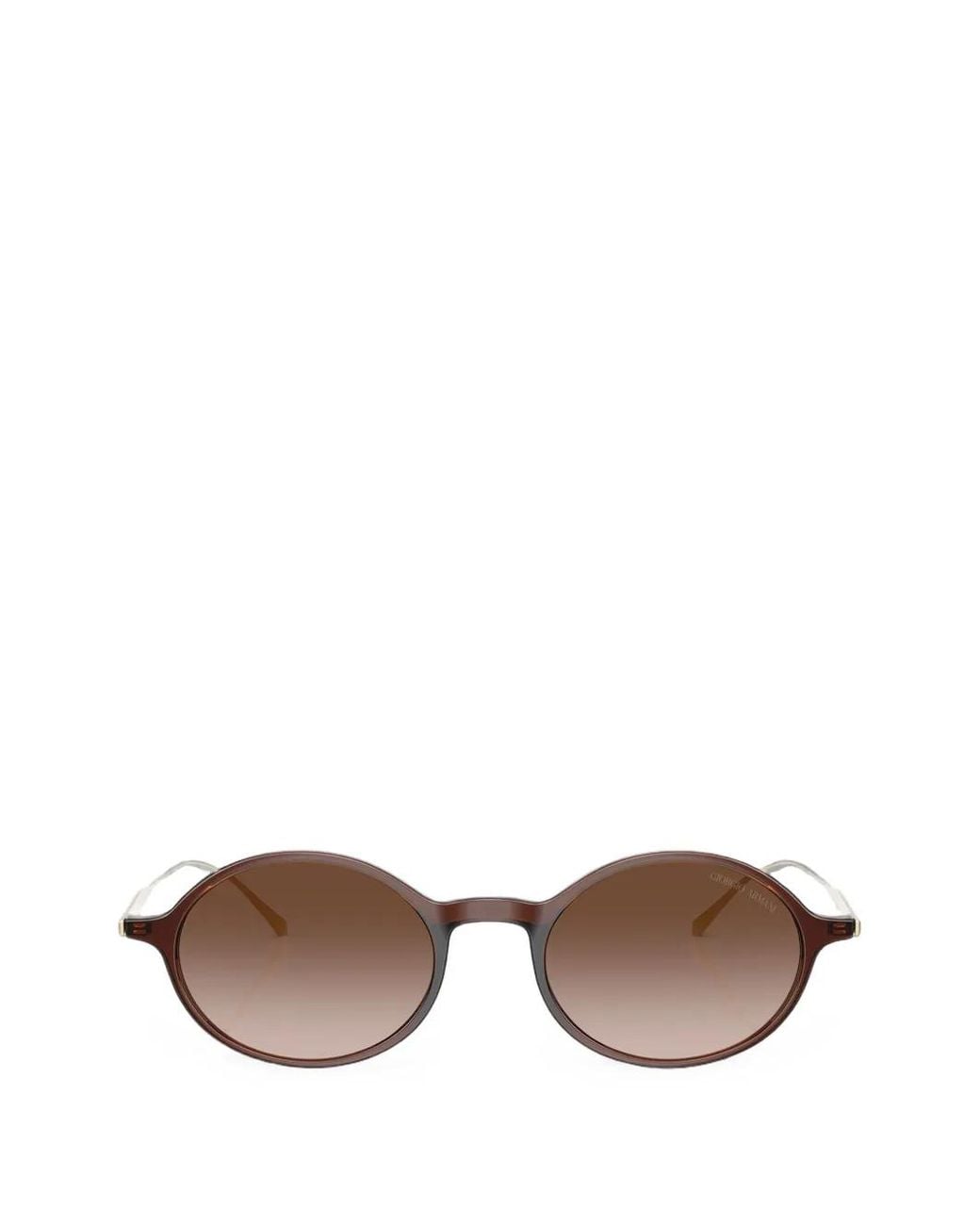 Giorgio Armani Brown Round-Frame Sunglasses for men