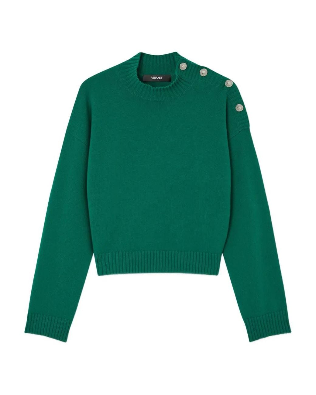 Pull En Laine Cachemire Mélangée Versace en coloris Green