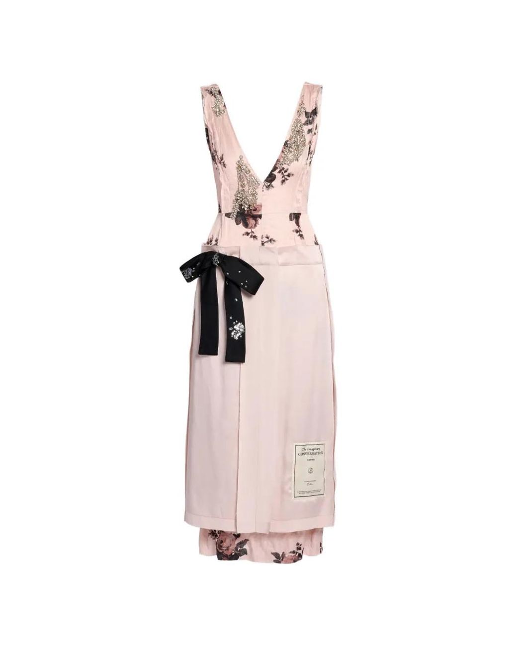 Erdem Pink Embroidered Floral-Print Dress