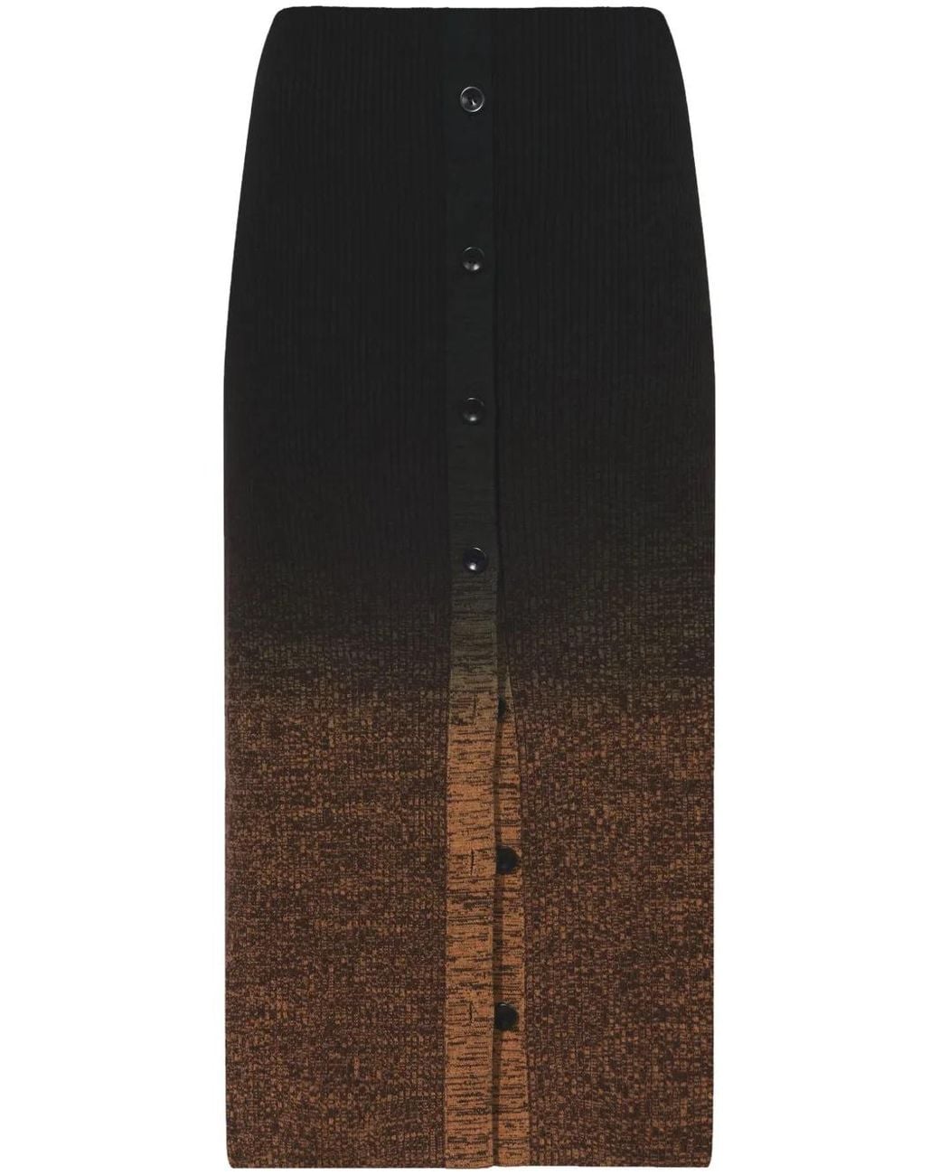 Proenza Schouler Brown Marl Gradient-Effect Skirt
