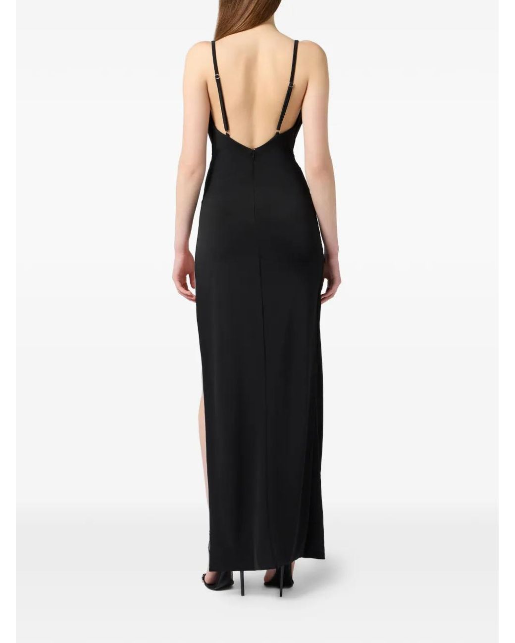 Philipp Plein Black Long Dress Signature