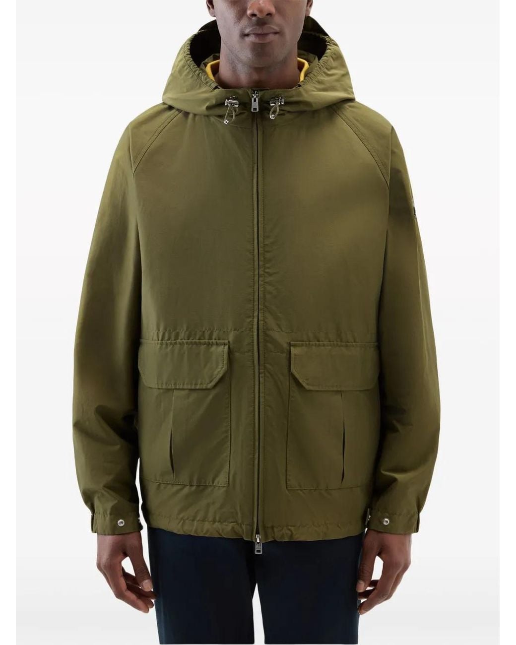 Woolrich Green Cruiser Hooded Jacket for men